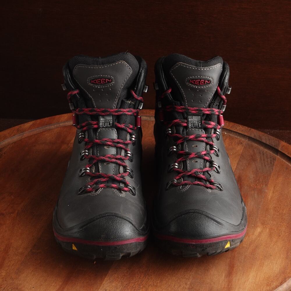 Keen Boots WMS SZ 9 Gray Liberty Ridge Waterproof Leather Hiking Outdoor MiUSA - Picture 2 of 16